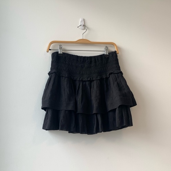 Isabel Marant Etoile Kamelie Tiered Voile Mini Skirt - Black - Picture 3 of 6